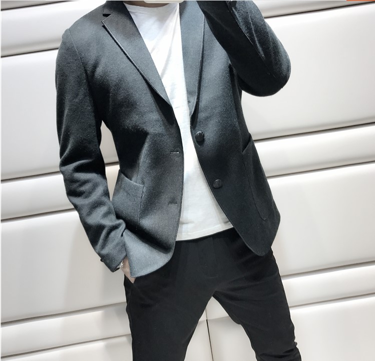 三色选 综合搭配好 日常便服西服西装修身羊毛混纺男C1178
