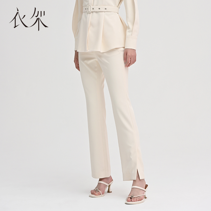 Clothes Hanger Yeega Women's New Spring White Straight-Leg Pants Clothes Hanger Yeega Women's New Spring White Straight-Leg Pants