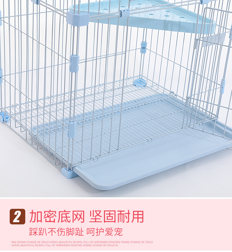 Có thể kéo khung gầm mèo lồng mèo biệt thự trong nhà mèo ba lớp lồng Bắc Âu khung gầm đơn giản dễ lau chùi - Cat / Dog hàng ngày Neccessities 	khay đựng đồ ăn cho mèo
