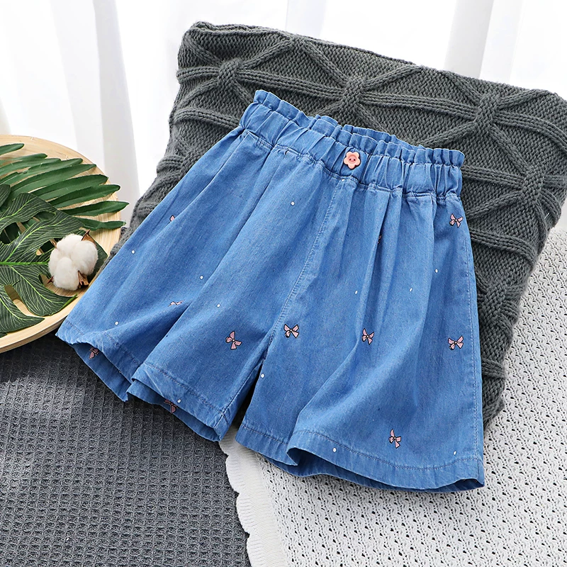 Denim skirt, shorts, children's thin trousers, for teenagers