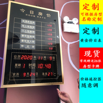 LED Electronic Display Screen Hotel Guesthouses House Price Tag Price List Hotels House Price Tag Hotels Today House Price Tags Display Cards