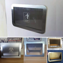 Trash can built-in push cover 304 stainless steel kitchen cabinet door commercial large side-mounted countertop trash can into the wall barrel