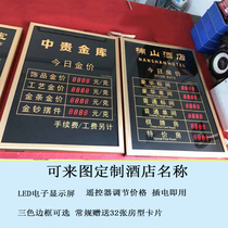 Digital Tube Display Screen Hotel Guesthouse Quote Price List of LED Electronic Display Today Gold Price Card