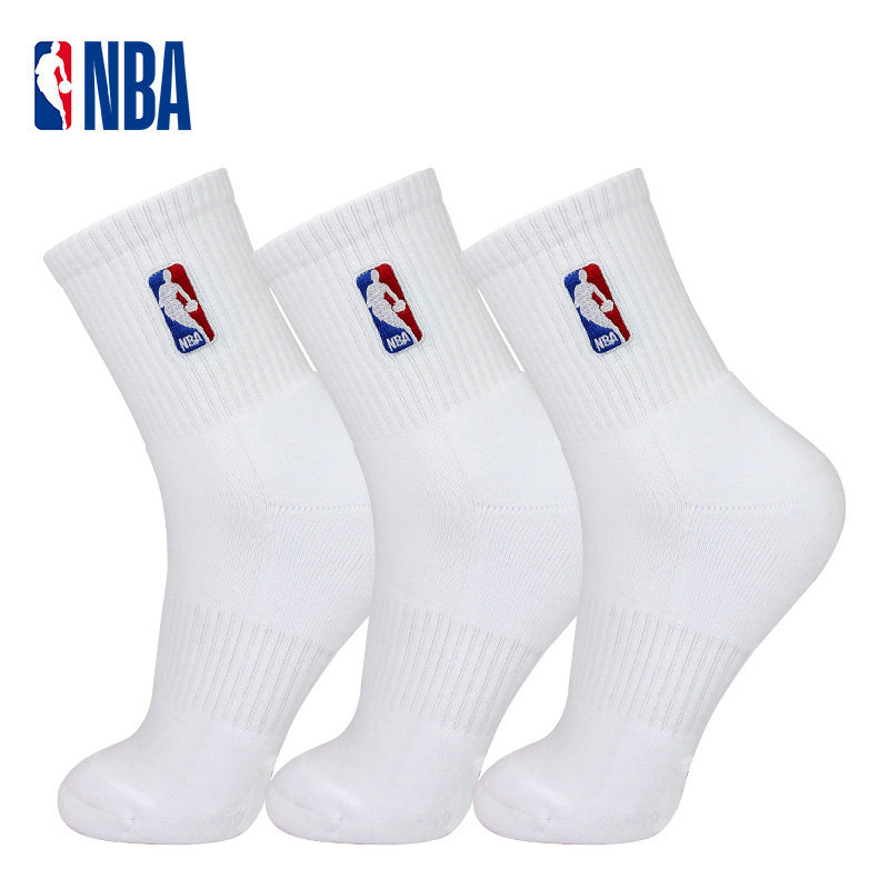NBA Socks Men's Midcylinder Casual Sports High Drum Towel Bottom Thickened Summer Cotton Sweat and breathable Running Basketball Sox