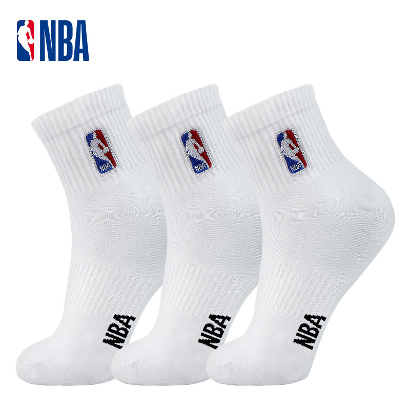 Nba Socks Men's Spring and Summer Mid-Calf Youth Sports and Leisure Towel-Soled Thickeneded Basketball Sweat-Absorbent Breathable Cotton Socks