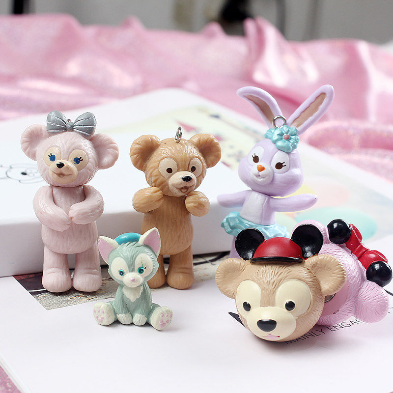 diy crystal glib Fife Bear cream glue mobile phone protective shell handmade Stella rabbit resin Cubic paparazzi accessories