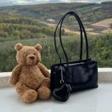 Красная портативная бостонская сумка, сумка через плечо, вместительная и большая сумка на одно плечо, сумка подмышку, премиум класс