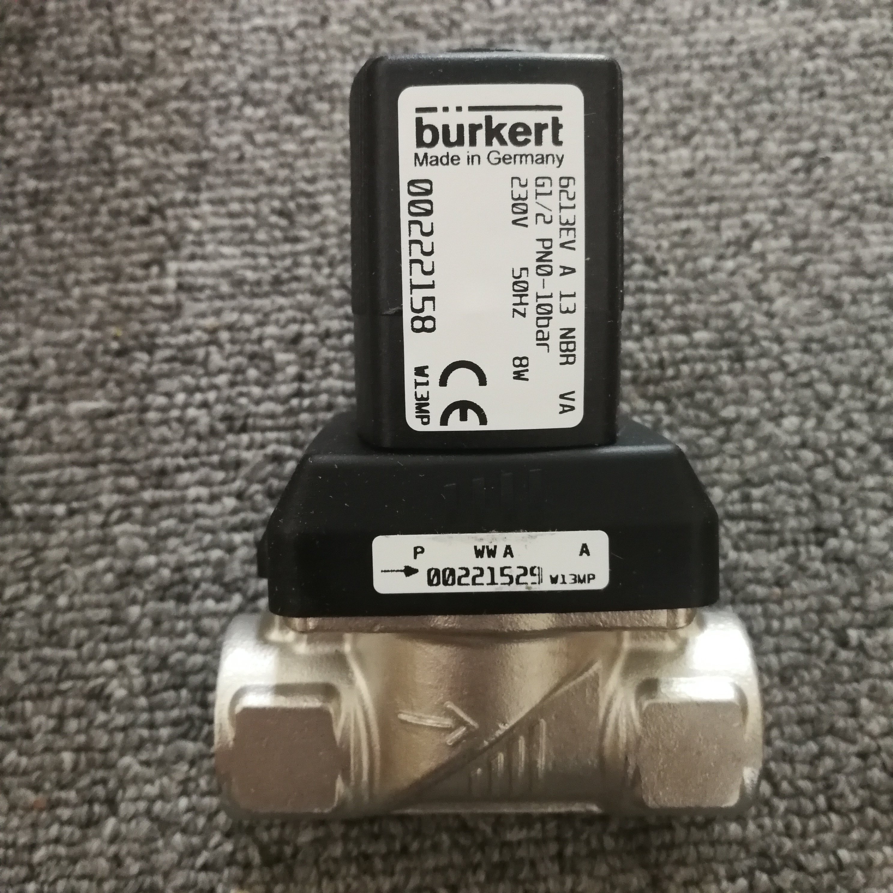 burkert 6213EV stainless steel solenoid valve 00222158 pod stainless steel solenoid valve 222158