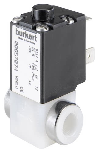 burkert 0117-Two-position two-pass lifting armature solenoid valve with diaphragm