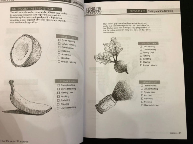 日版漫畫原版 Pen and Ink Drawing Workbook 鋼筆畫練習冊