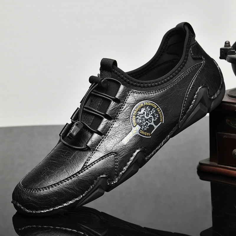 Clear Barn Handling Foreign Trade Tail Single Breaking Code Special Genuine Leather Bean Bean Shoe Men's Large Size Soft Bottom Driving Casual Leather Shoes Pick Up Leak