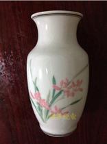 Liling Qunli old porcelain-hand-painted 15cm firecracker bottle brown bottom Model 80 s production