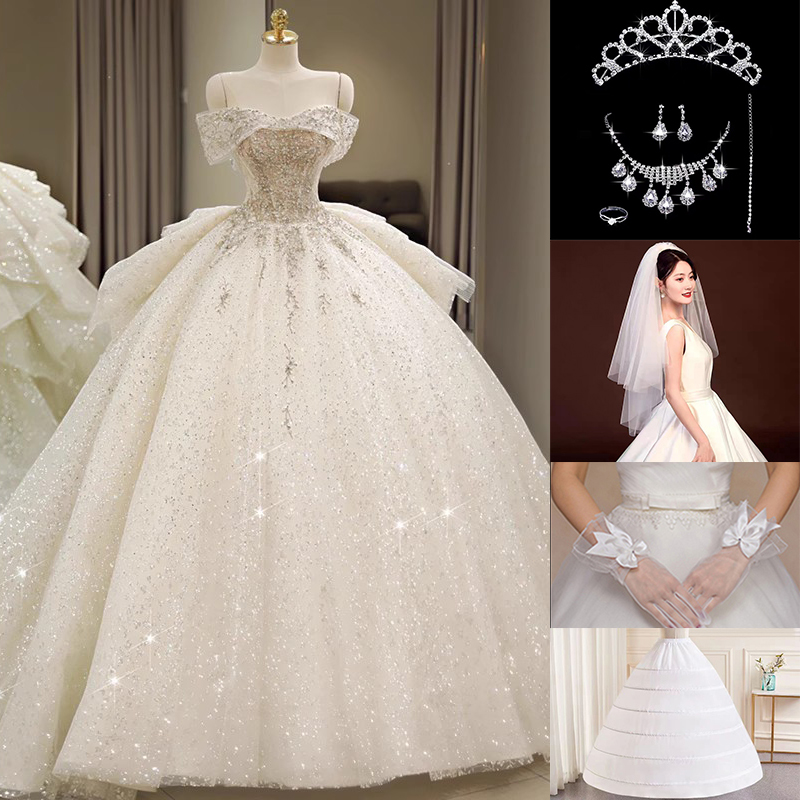  XL+Qiti wedding dress plus eight pieces   + $25.14 