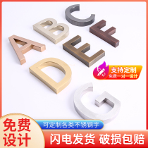 Copper characters antique copper characters stainless steel characters titanium characters electroplated characters company signboard production copper characters metal solid characters