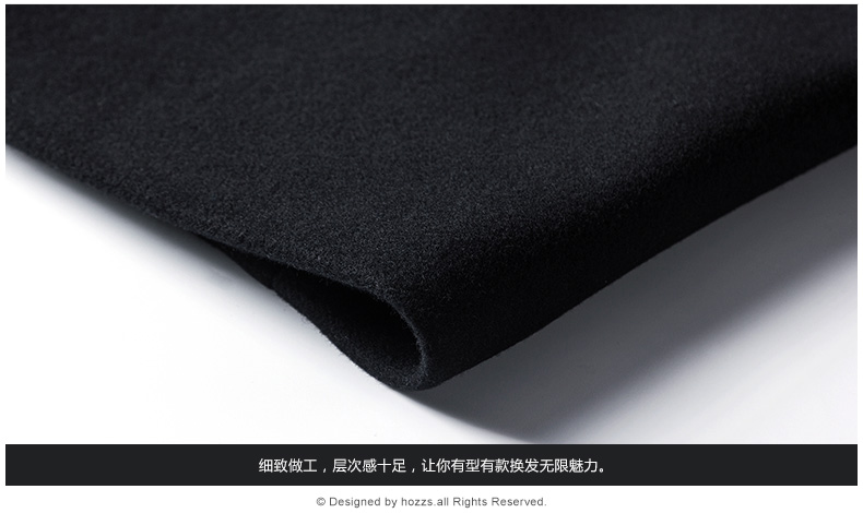 HOZZS / Han Zhesi mùa đông thanh niên nam áo len dài cổ áo phiên bản Hàn Quốc của áo len thủy triều áo Vest dạ nam