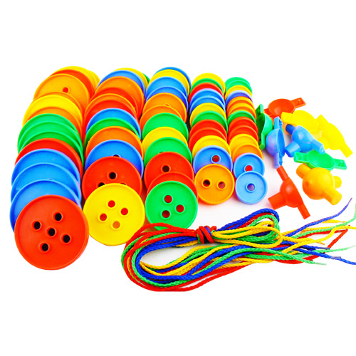 1-3 years old Early education center and kindergarten teaching aids Pile tower large button pile high button stack button toy