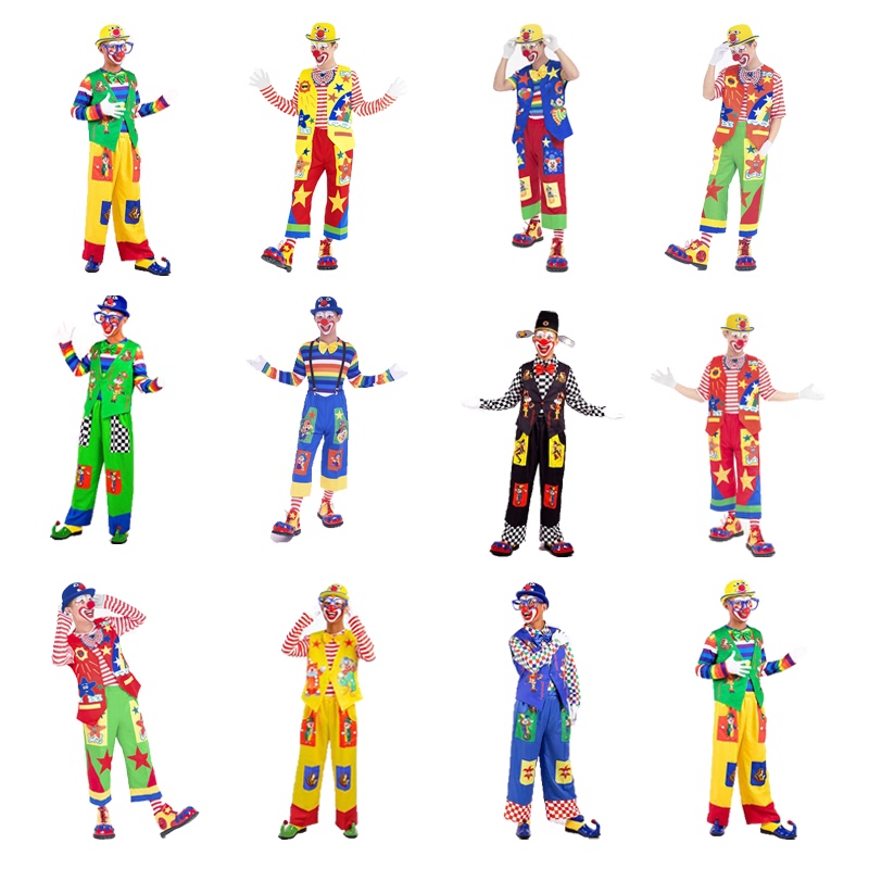 Clown Costume Adult Men and Women Funny Clothes Mall Performance Warm-Up Program Scenic Spot Parade Adult Performance Costume New