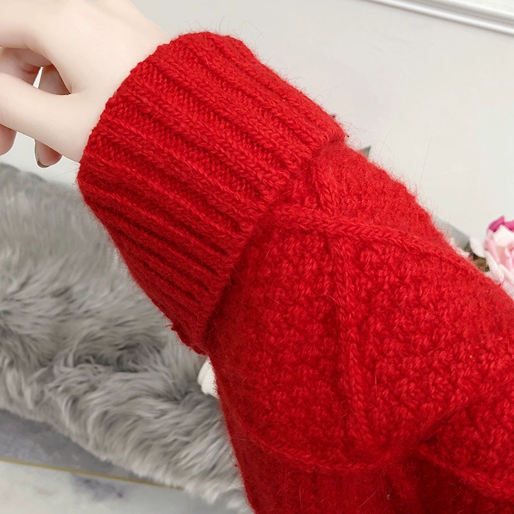 Áo len rất cổ tích áo len lười gió phiên bản Hàn Quốc của siêu lửa lưới đỏ áo khoác nữ sang trọng xuân hè 2019 - Áo / áo thun