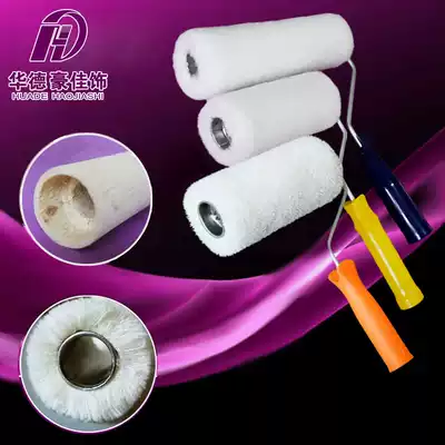 Haojia decoration wood core iron core paint roller brush long hair 5 7 9 inch high temperature resistant non-curing hot oil waterproof coating
