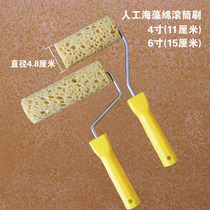 Huade 4 inch 6 inch artificial imitation seaweed sponge roller brush pattern sponge roller brush art paint texture tool