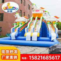 Large inflatable pool outdoor bracket swimming pool outdoor fishing pond thickened water park equipment slide