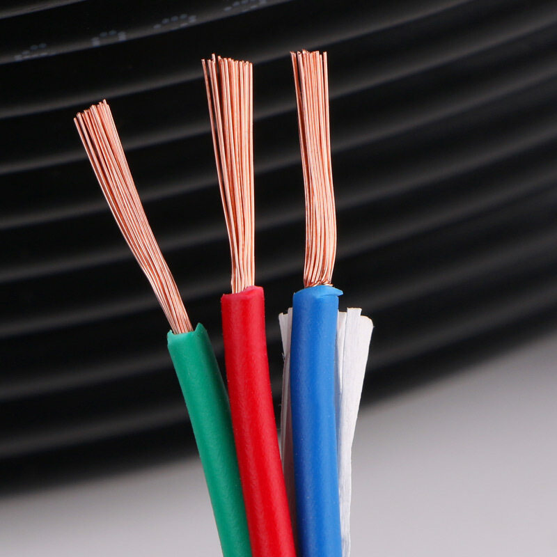 Pure copper RVV sheath power cord 2 Core 3 Core 4 Core 075 1 1 5 0 1 5 squared 2 5 Monitoring Wire Home Softline