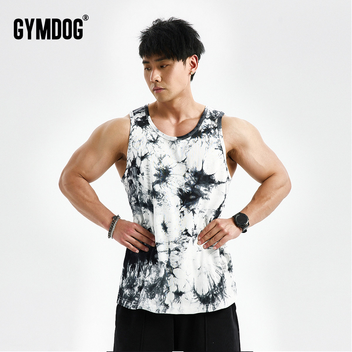 GYMDOG Jim Doug Dye Series Sports Vest Men's Summer Fitness Training Loose Sleeveless T-shirt Clothes