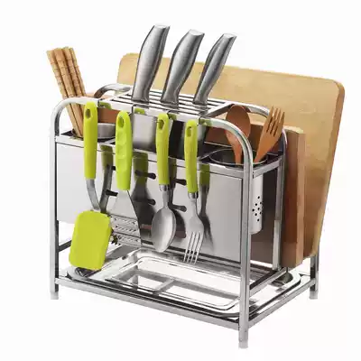 Countertop knife rack Stainless steel storage shelf Kitchen knife rack cutting board rack knife holder kitchenware cutting board to dry chopsticks drain