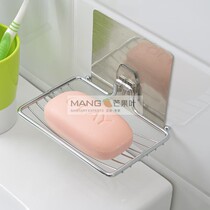 Soap holder-free stainless steel wall-mounted soap box suction dish soap box paste drain clothes soap holder