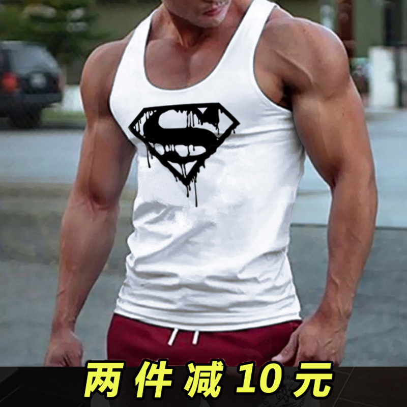 Muscle Brothers Fitness Vest Tight men's sports elastic artificial character Breathable Summer Sleeveless Vest