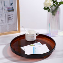 ins Nordic acrylic round tray Household living room cup storage fruit tray Coffee tea tray Dessert tray