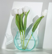 Nordic acrylic ins vase fish tank water flower grower living room flower arrangement color home decoration decoration fish tail