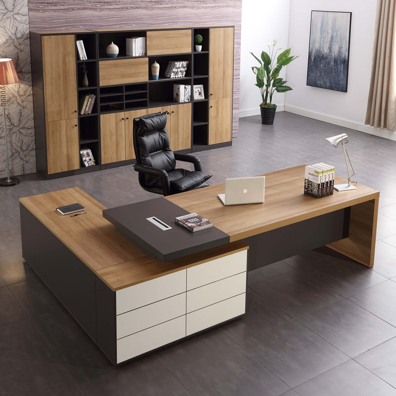 Simple and modern boss table office desk and chair combination fashion supervisor manager room president table executive desk office furniture - Taobao