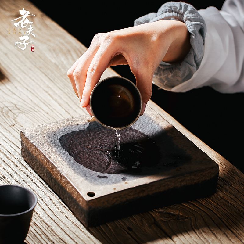 Coarse clay POTS on household contracted tea tray ceramic water tray tea accessories archaize storage disk mini dry terms