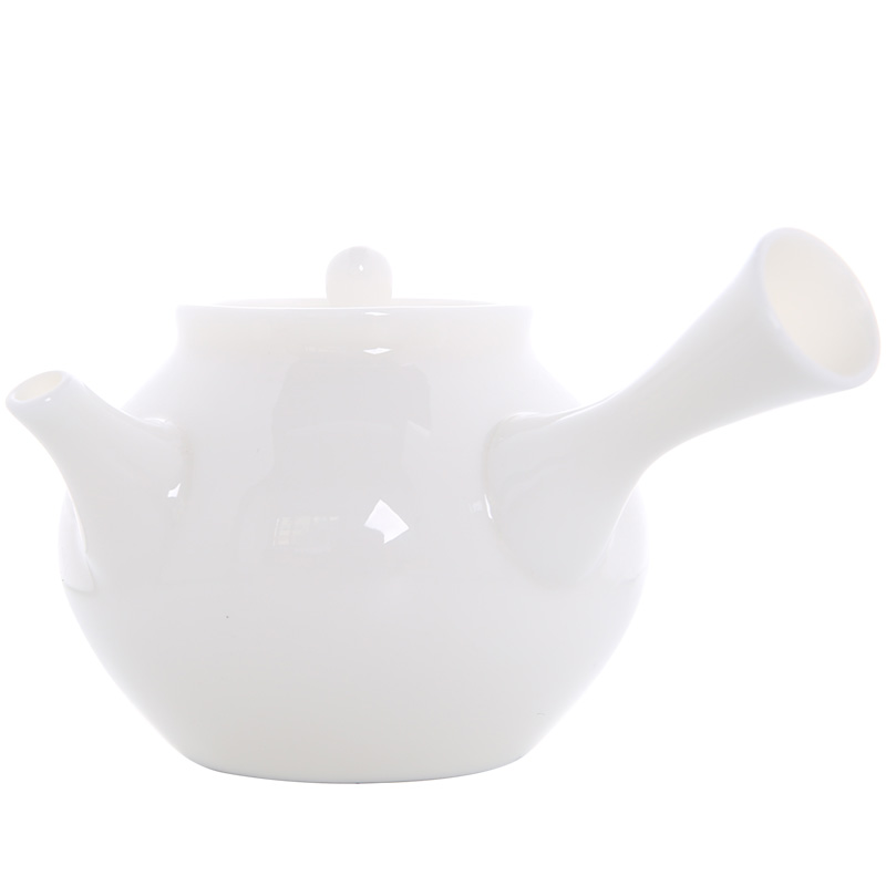 The professor dehua white porcelain teapot Japanese home side of kung fu tea set ceramic contracted The small single pot of tea