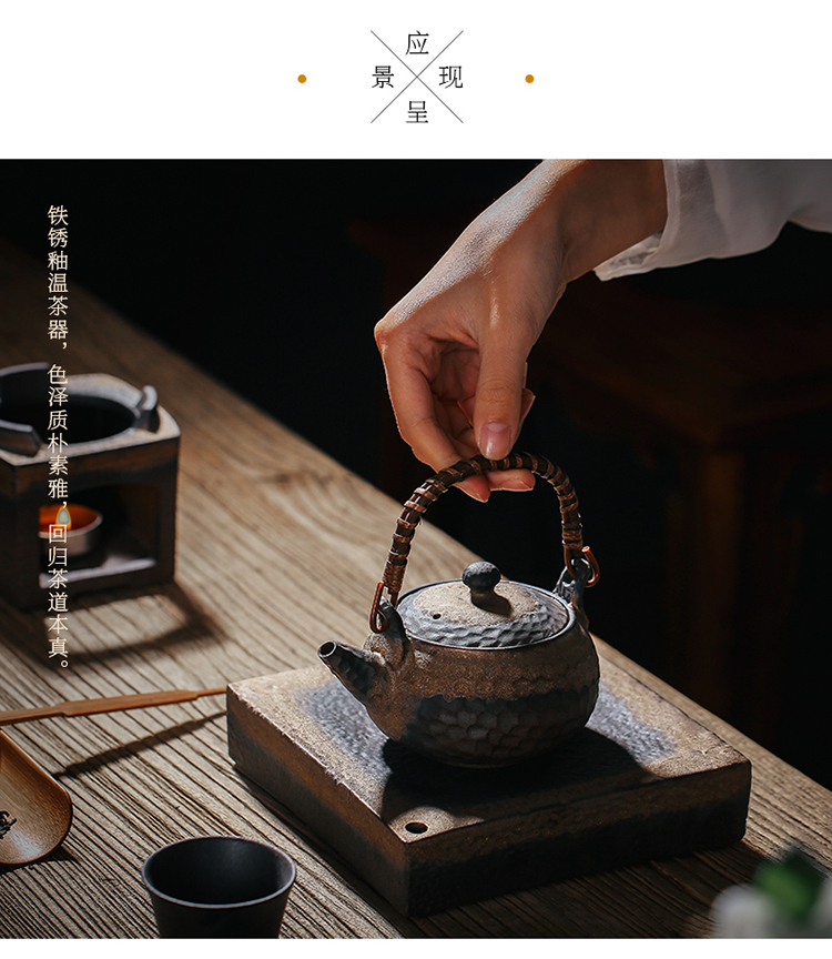 Archaize boiling tea stove coarse TaoWen teapot charcoal'm burning flame of alcohol burn blisters teapot household kung fu tea tea device