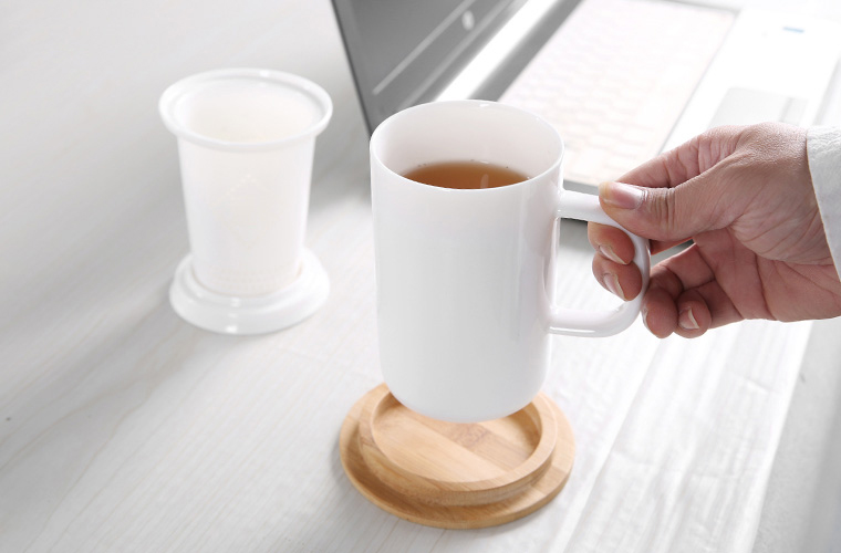 The professor dehua white porcelain tea cups with cover filter home office personal meeting glass ceramic mugs