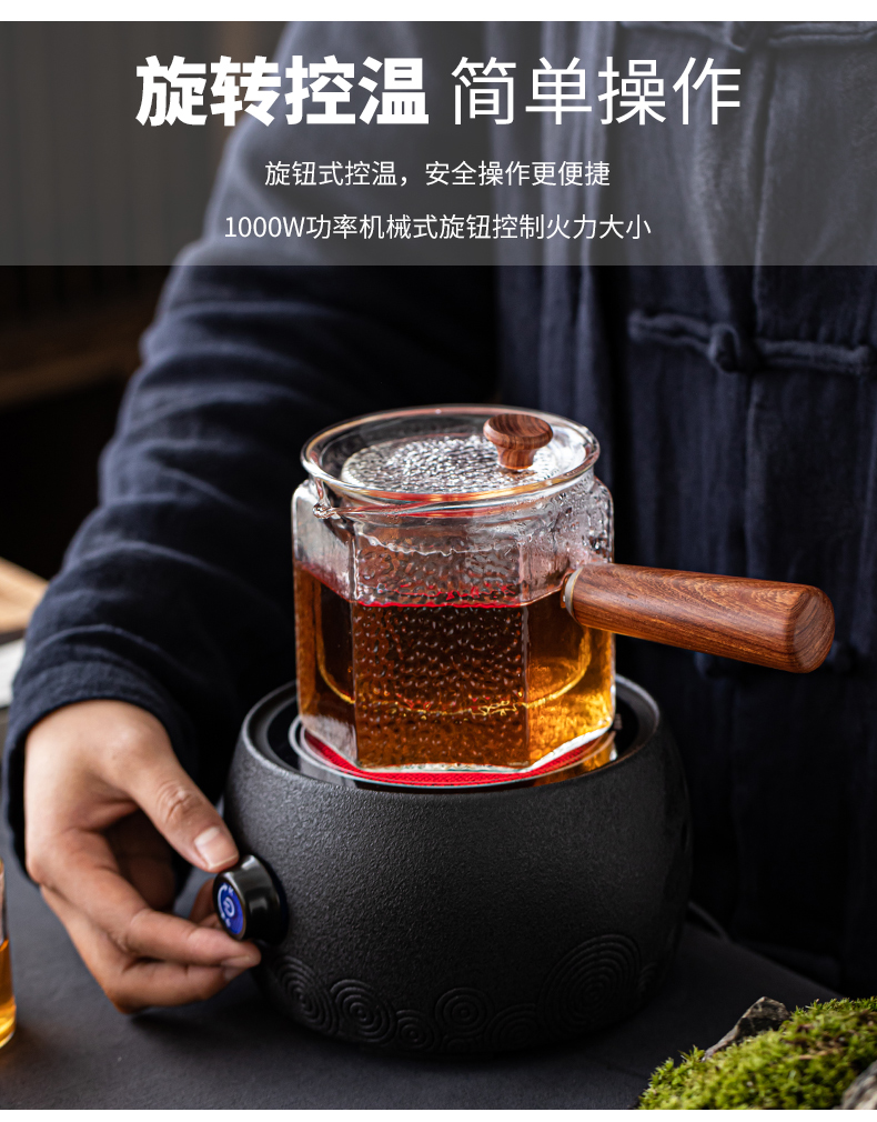 Flowers glass teapot fruit tea tea sets tea cup boiling tea pu - erh tea, black tea household electric TaoLu