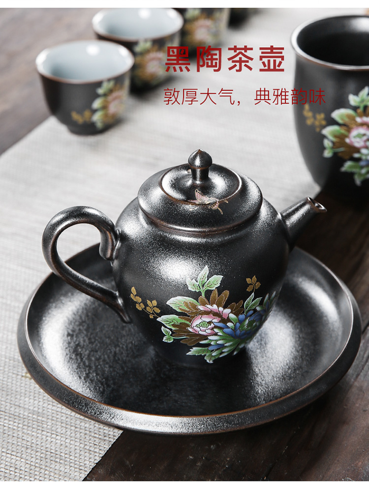 The professor flower pot with ceramic pot bearing of a complete set of kung fu tea set household hand - made filter single pot of large tea