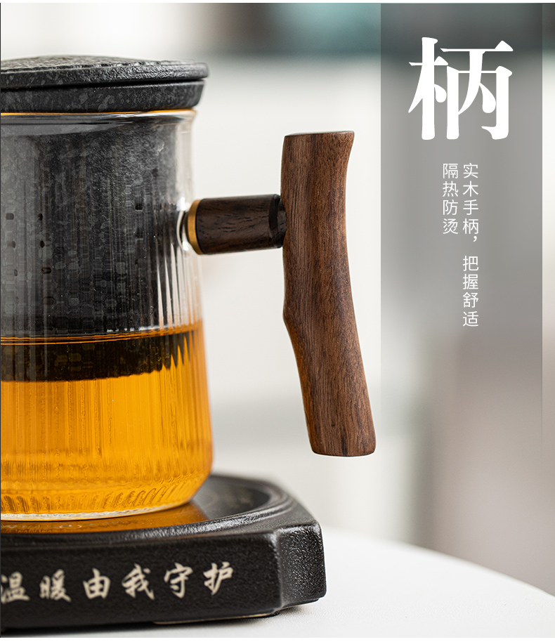 Thermostat heating glass ceramic cup pad insulation base office lovers warm the teapot cup of hot milk