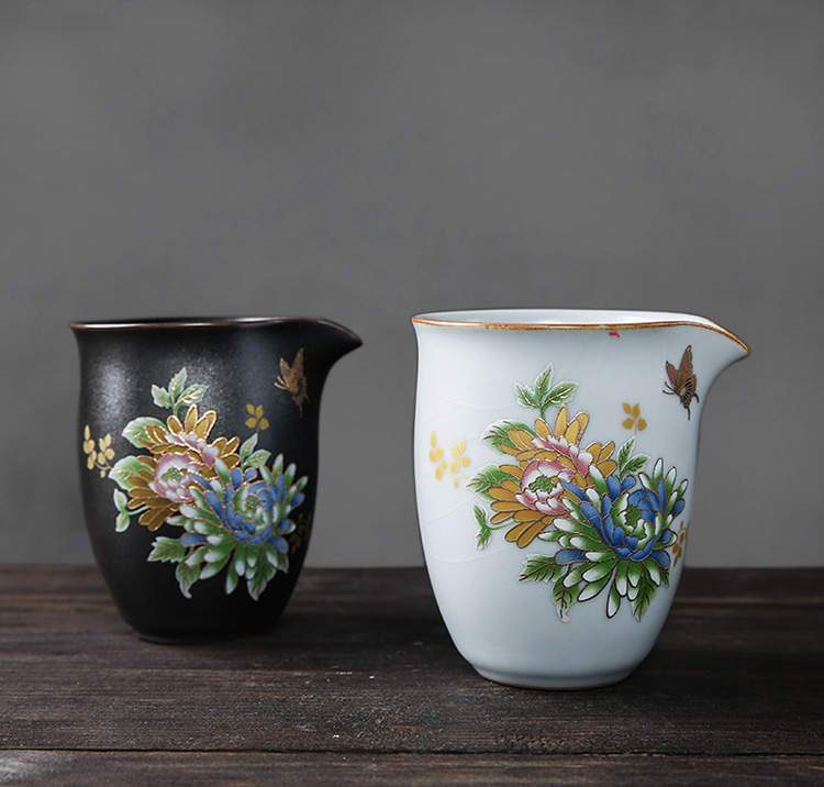 The professor pour points of tea exchanger with The ceramics steak flower fair keller household Japanese hand - made kung fu tea tea accessories tea sea