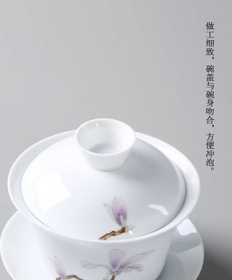 Only three tureen han them hand - made ceramic household teapot size thin body kung fu tea cups to use