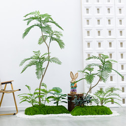 Artificial Green Plant Landscaping Combination Decoration Fake Tree Plant Window Display Landscape Tree Traveler's Banana Indoor Living Room Decoration