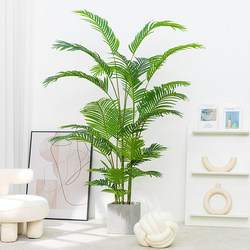 Nordic Artificial Plant Areca Palm Living Room Bonsai Large Fake Green Plant Decoration Monstera Indoor Floor-Standing Ornament