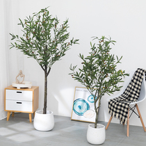 Nordic Ins Emulation Green Plant Olive Grove Indoor Home Floor Potted Shop Window Decoration for Large Fake Green Plant