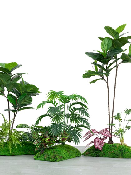 Simulated Green Plants for Landscaping, Indoor Landscaping, Window Display Scene Layout, Moss, Artificial Plants for Decoration, Fake Trees under Stairs