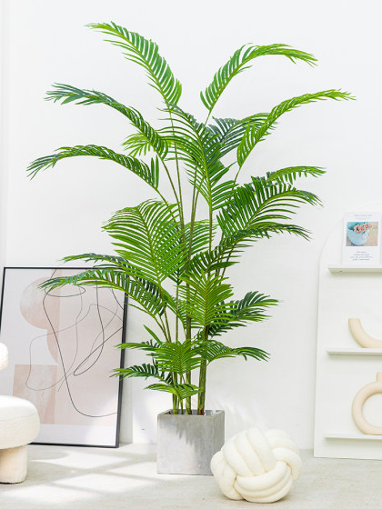 Nordic Artificial Plant Areca Palm Living Room Bonsai Large Fake Green Plant Decoration Monstera Indoor Floor-Standing Ornament