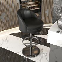 TAO light luxury style bar stainless steel bar chair modern cafe designer can rotate and lift the island table high legs