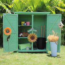 TAO83 outdoor garden utility cabinet courtyard balcony storage cabinet rainproof and sunproof tool room outdoor pastoral style