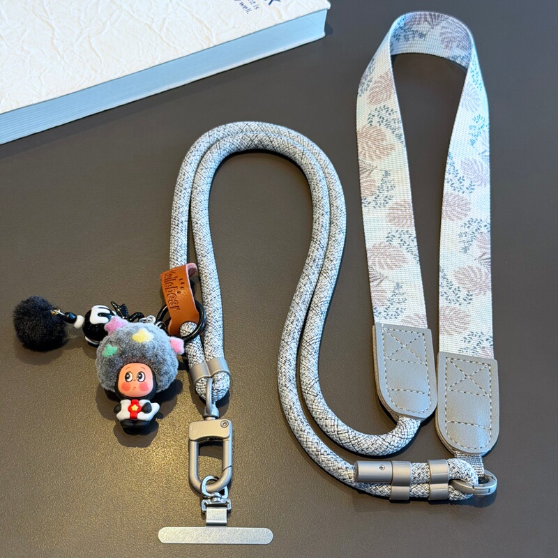 Printed Crossbody Phone Chain Lanyard, Exquisite and High-End Neck Strap, Anti-Lost Strap, Doll Pendant, Adjustable Wide Shoulder Strap Printed Crossbody Phone Chain Lanyard, Exquisite and High-End Neck Strap, Anti-Lost Strap, Doll Pendant, Adjustable Wide Shoulder Strap
